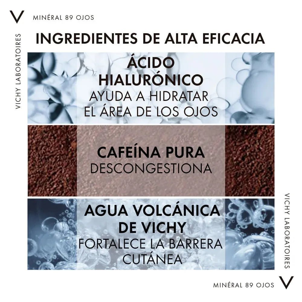 Vichy Mineral 89 Reparador Fortificante Para Ojos x15ml - TIENDA PIEL