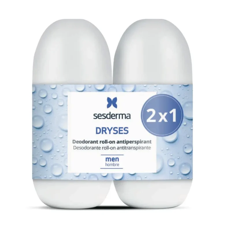 Sesderma Kit Dryses Men Desodorante en Roll-On Antitranspirante x2 Unidades x75ml