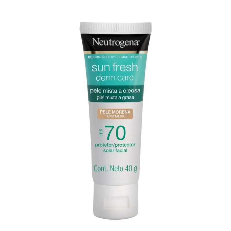 Neutrogena Fotoprotector Sun Fresh Derm Care SPF70+ con Color Tono Medio x40g