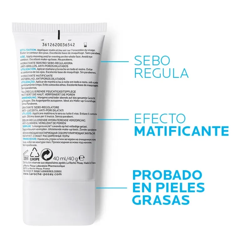 La Roche-Posay Effaclar Mat Hidratante Facial Matificante x40ml