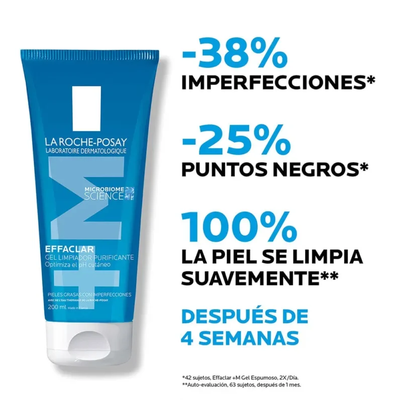 La Roche-Posay Gel limpiador Effaclar +M x200 ml