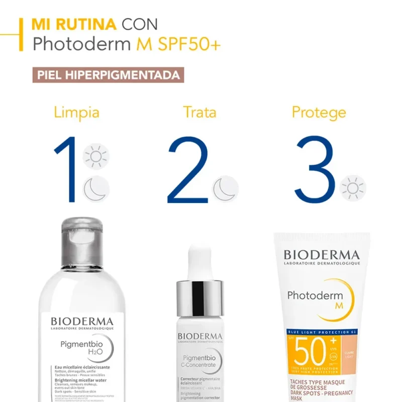 Bioderma Fotoprotector Photoderm M con Color Tono Claro SPF50+ x40ml
