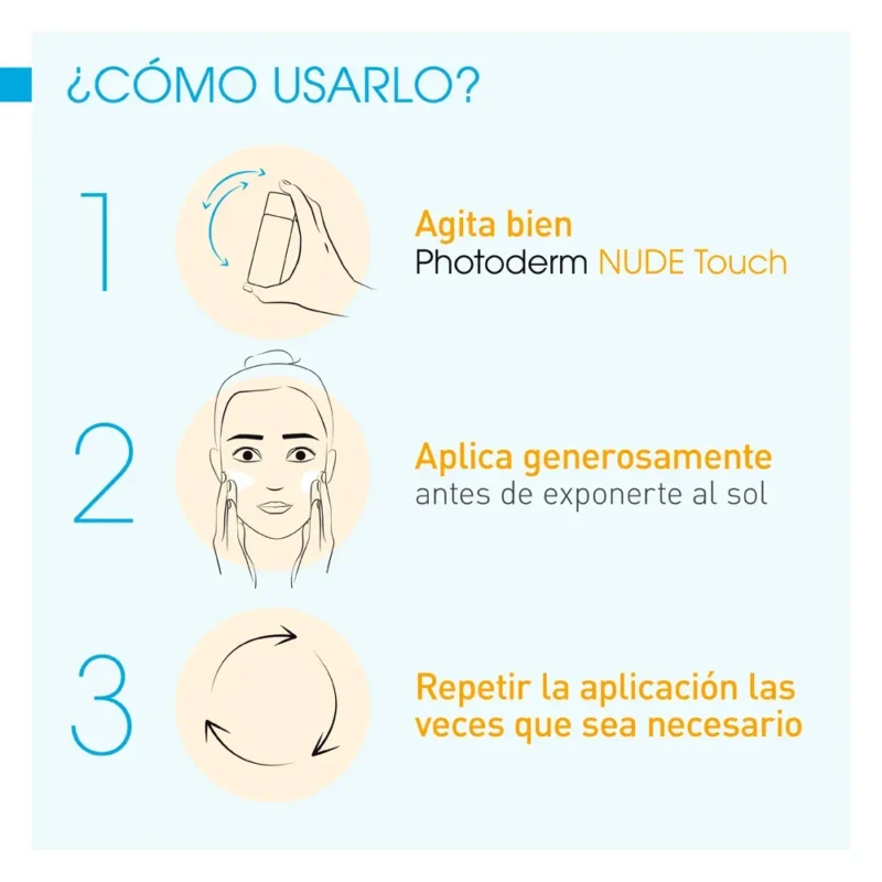 Bioderma Fotoprotector Photoderm NUDE Touch Mineral SPF50+ con Color Tono Dorado x40ml