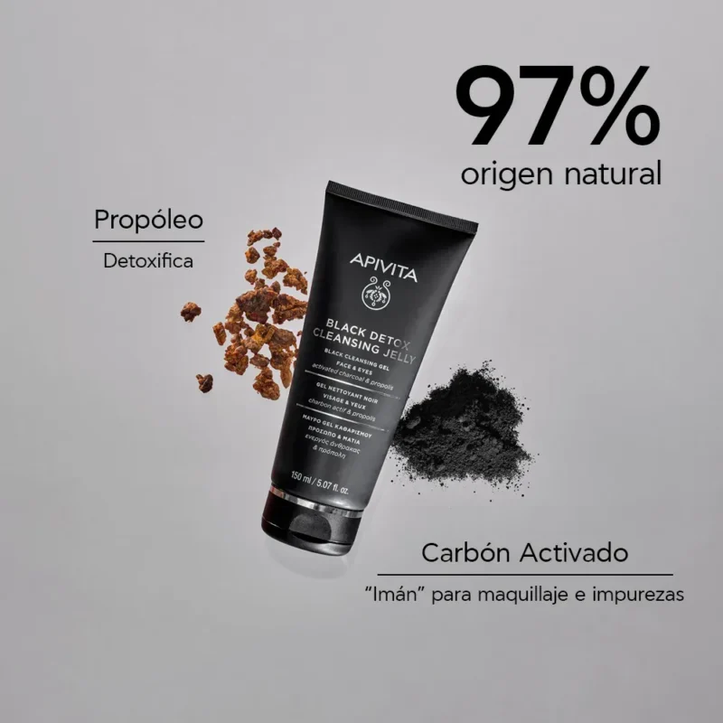 Apivita Black Detox Gel Limpiador Facial x150ml