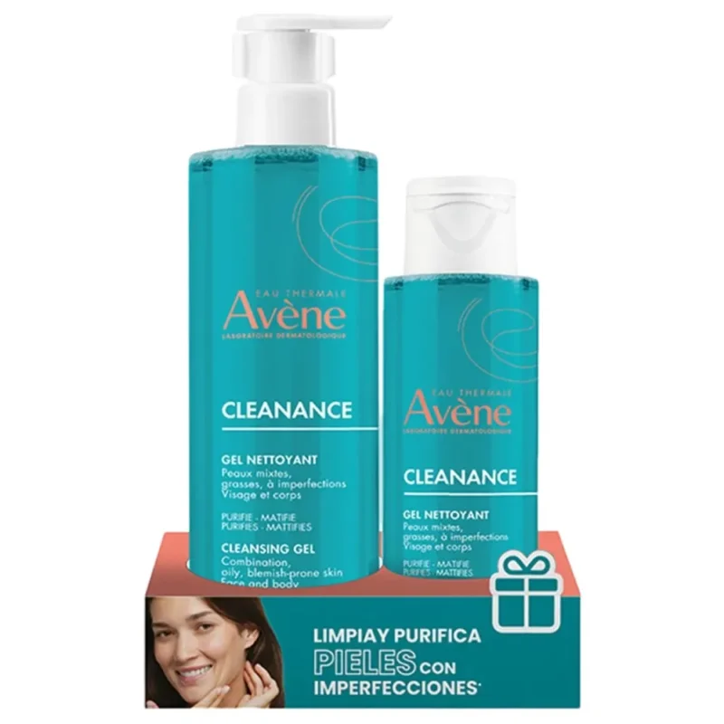 Kit Piel Grasa Avene Cleanance Gel Limpiador x400ml + Cleanance Gel Limpiador x100ml