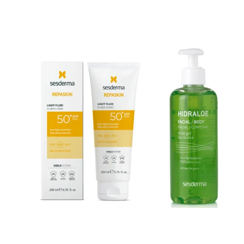 Sesderma Kit Repaskin Fluido Ligero x200ml + Hidraloe Gel de Aloe x250ml