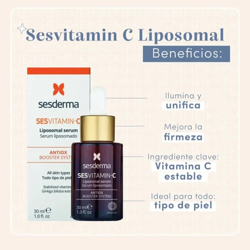 Sesderma Pack It's Wow Time Luminosidad Sesvitamin-C Sérum x30ml + Sesvitamin-C Fluido Luminosidad x50ml - Imagen 2