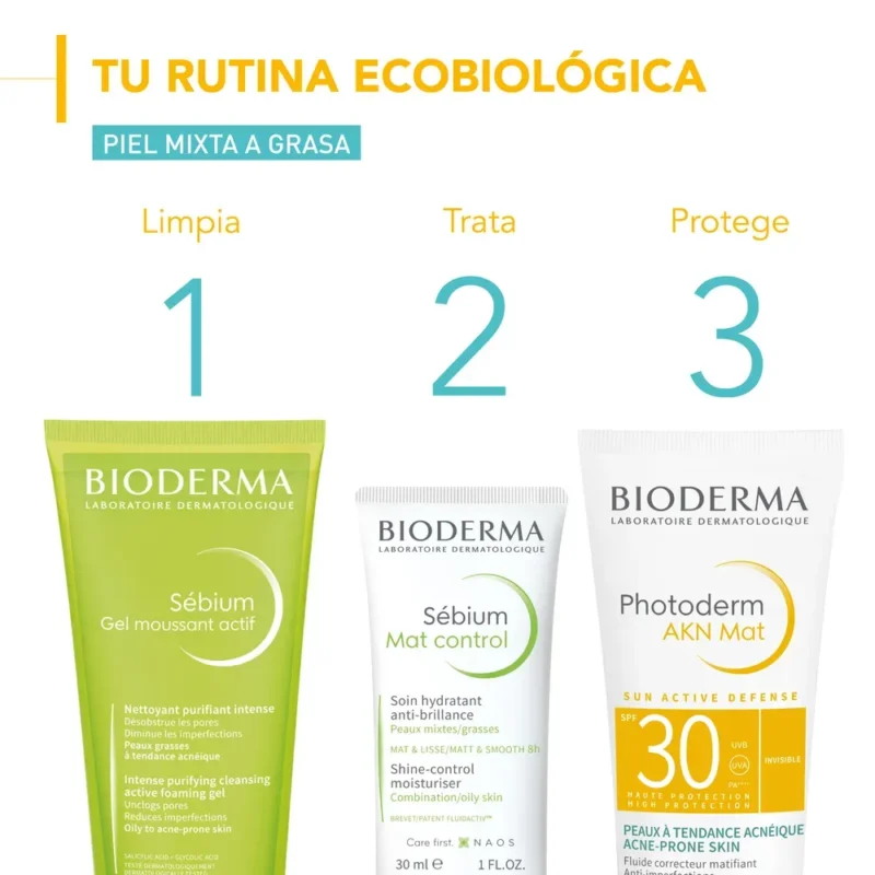 Bioderma Fotoprotector Photoderm AKN Fluido Anti-Imperfecciones Matificante SPF30+ x40ml