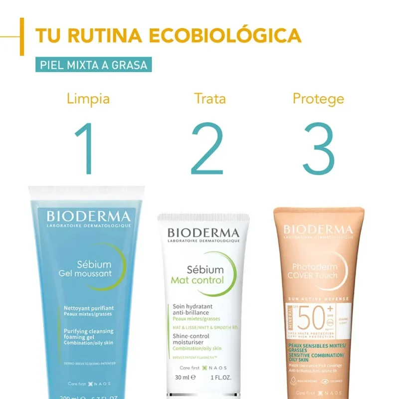 Bioderma Fotoprotector Photoderm Cover Touch Mineral con Color Tono Dorado SPF50+ x40g